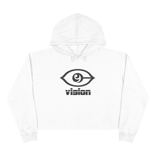 Cymarshall Law Crop Hoodie — Vision Logo Cropped Hoodie ("vision" Front, Cymarshall Law & FE Back)