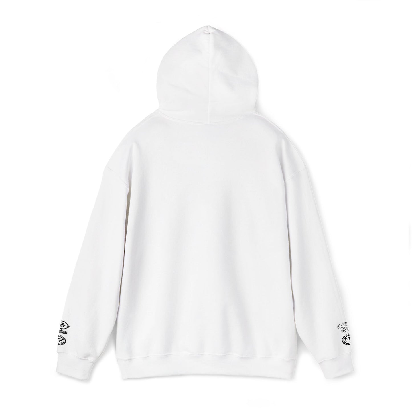 Everliven Sound Embroidery Graf Graphic Hoodie – Minimalist White Eye Design Hooded Sweatshirt