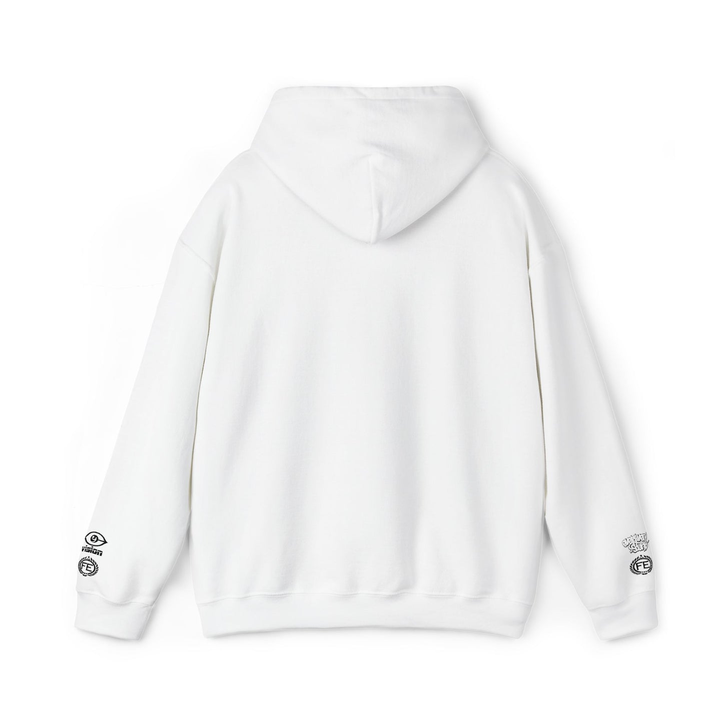 Everliven Sound Embroidery Graf Graphic Hoodie – Minimalist White Eye Design Hooded Sweatshirt