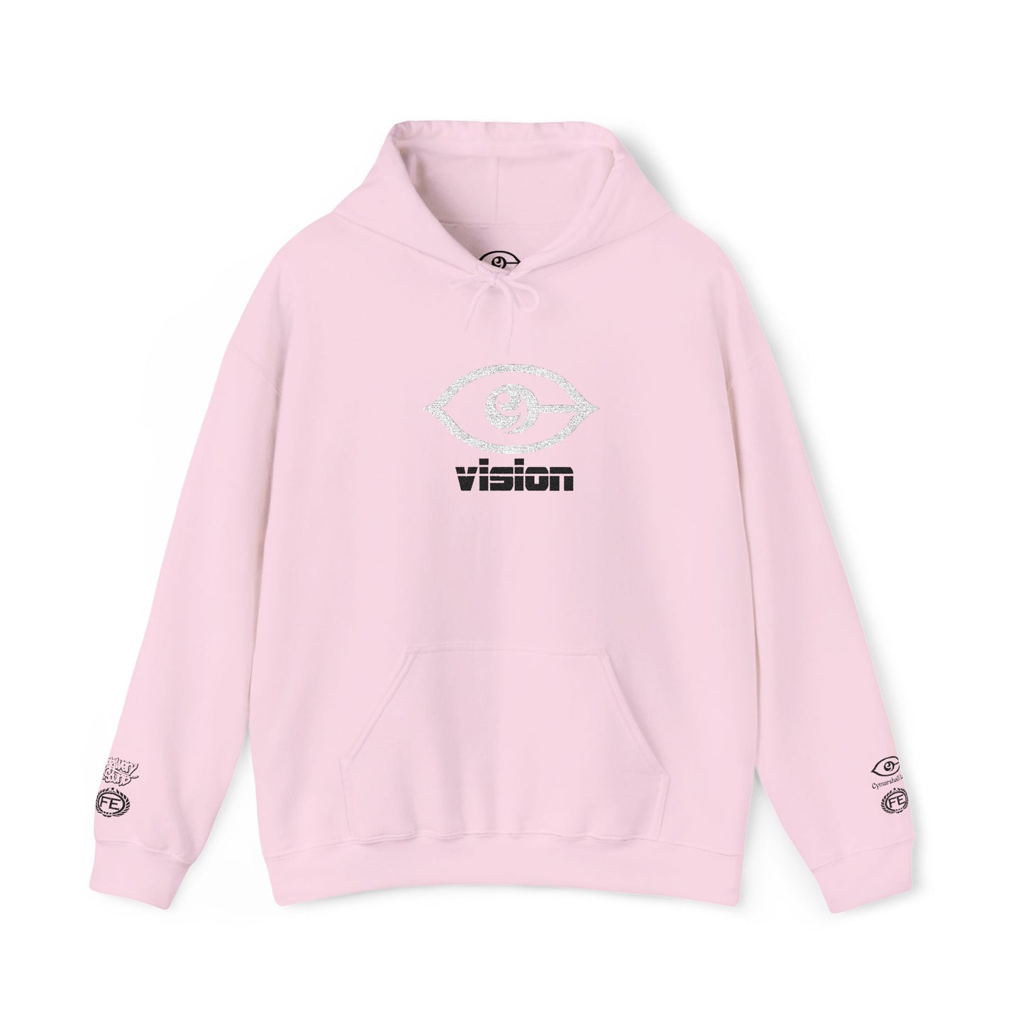 Embroidered Third Eye CyViSion Cymarshall Law Minimalist Hoodie — Small Eye Graphic Streetwear Hoodie