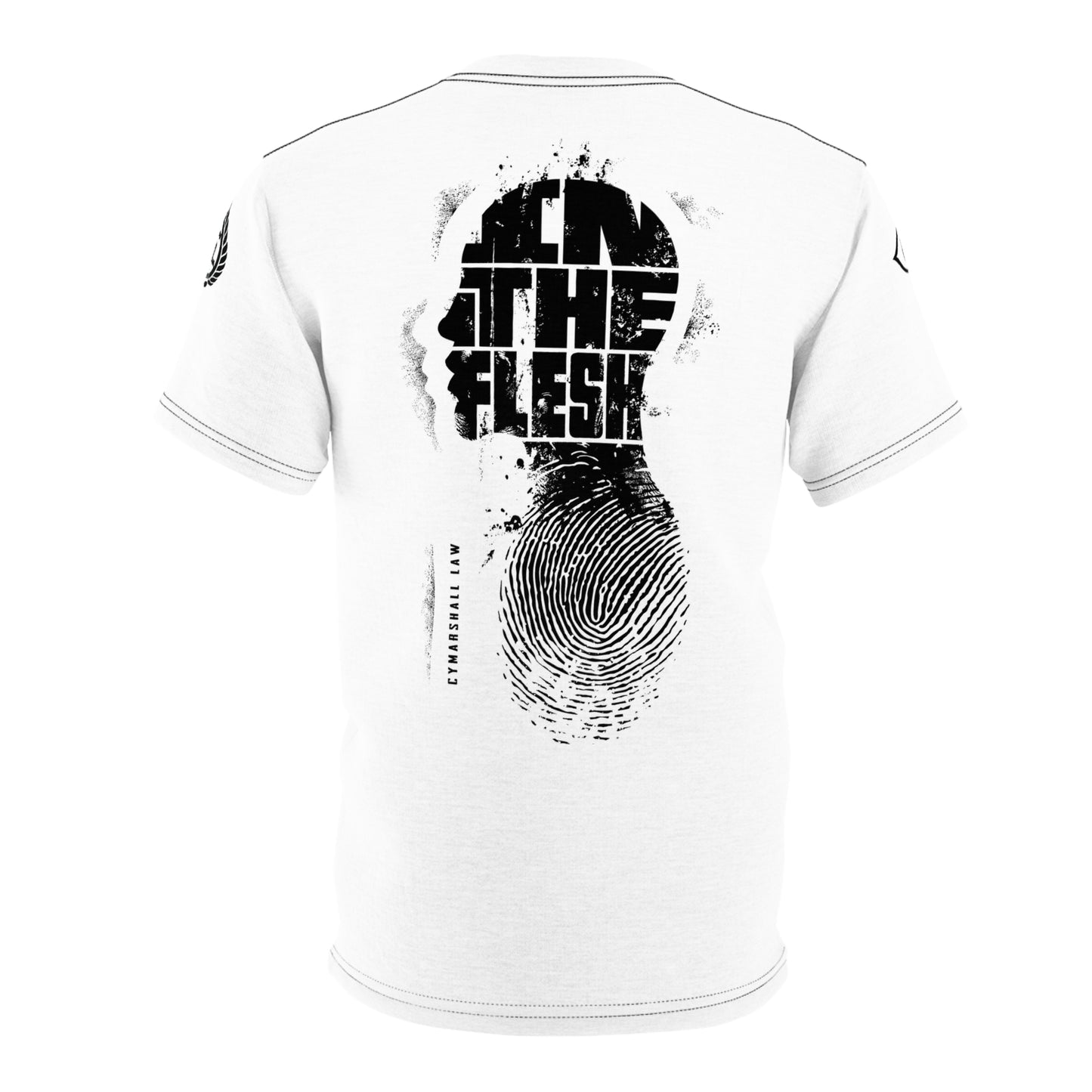 I AM HIP HOP IN THE FLESH - (White/Black) Unisex Cut & Sew Tee (AOP)