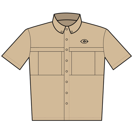 CyVision Embroidered UV Daybreak Short-Sleeve Shirt — Lightweight Button-Up with Chest Pockets