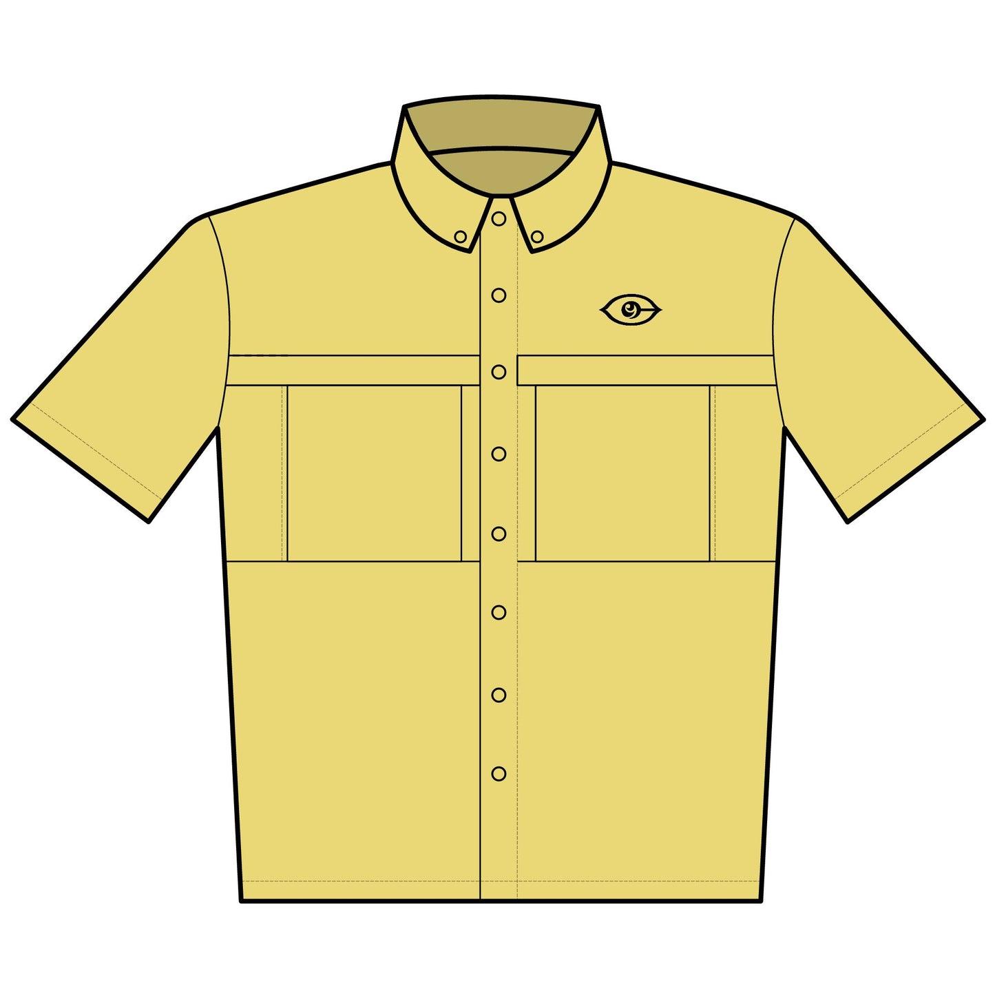 CyVision Embroidered UV Daybreak Short-Sleeve Shirt — Lightweight Button-Up with Chest Pockets