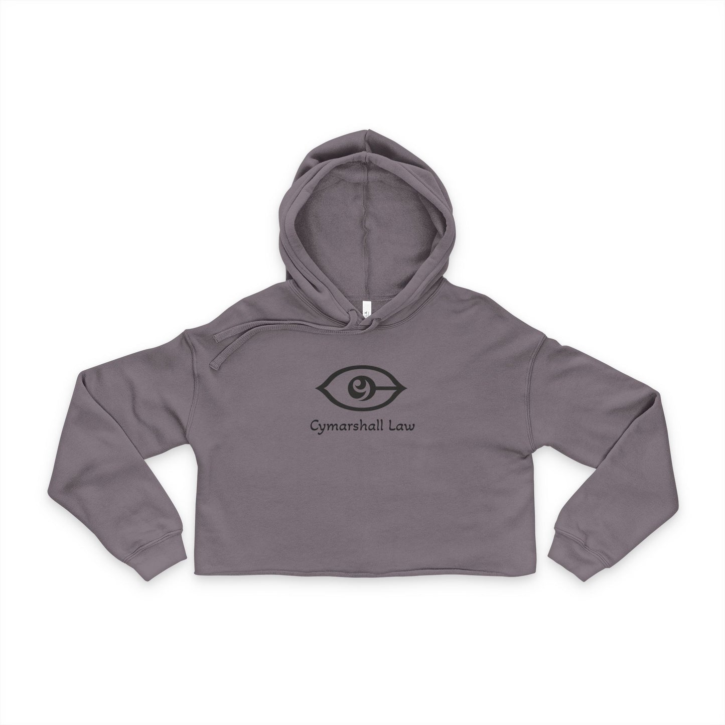 Cymarshall Law Women's Cropped Hoodie with Eye Graphic, Trendy Streetwear Sweatshirt, Stylish Crop Top for Casual Outfits, Gift for Her, Everyday Fashion