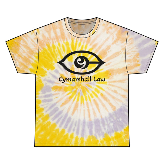Cymarshall Law Vibrant Tie Dye Tee, Boho Chic Cotton Shirt, Unisex Summer Wear, Festival Outfit, Eye Design Tee, Graphic Casual Top