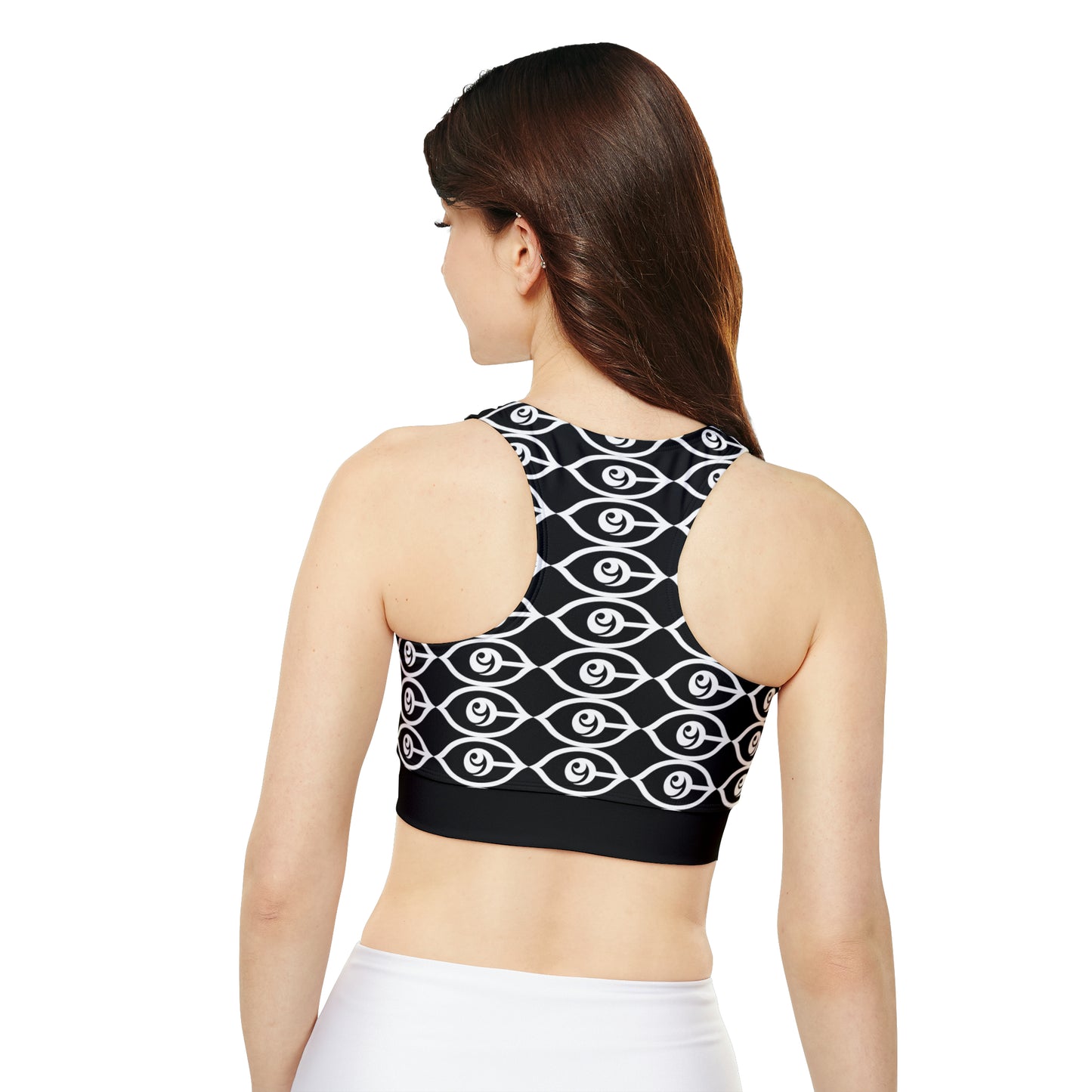 Fully Lined, Padded Sports Bra (AOP)