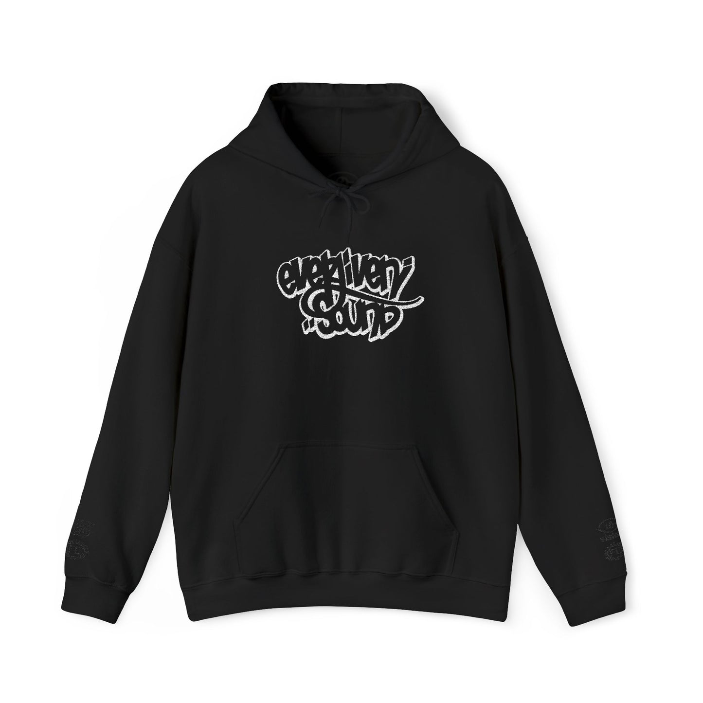 Everliven Sound Embroidery Graf Graphic Hoodie – Minimalist White Eye Design Hooded Sweatshirt
