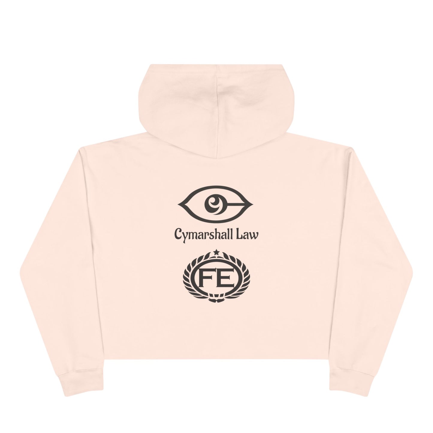 Cymarshall Law Crop Hoodie — Vision Logo Cropped Hoodie ("vision" Front, Cymarshall Law & FE Back)