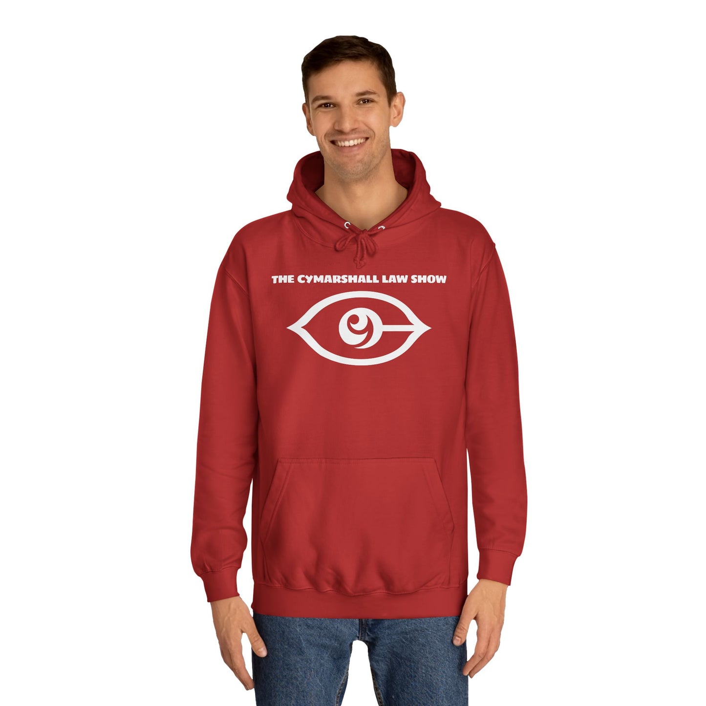 The Cymarshall Law Show (White Logo)Unisex College Hoodie