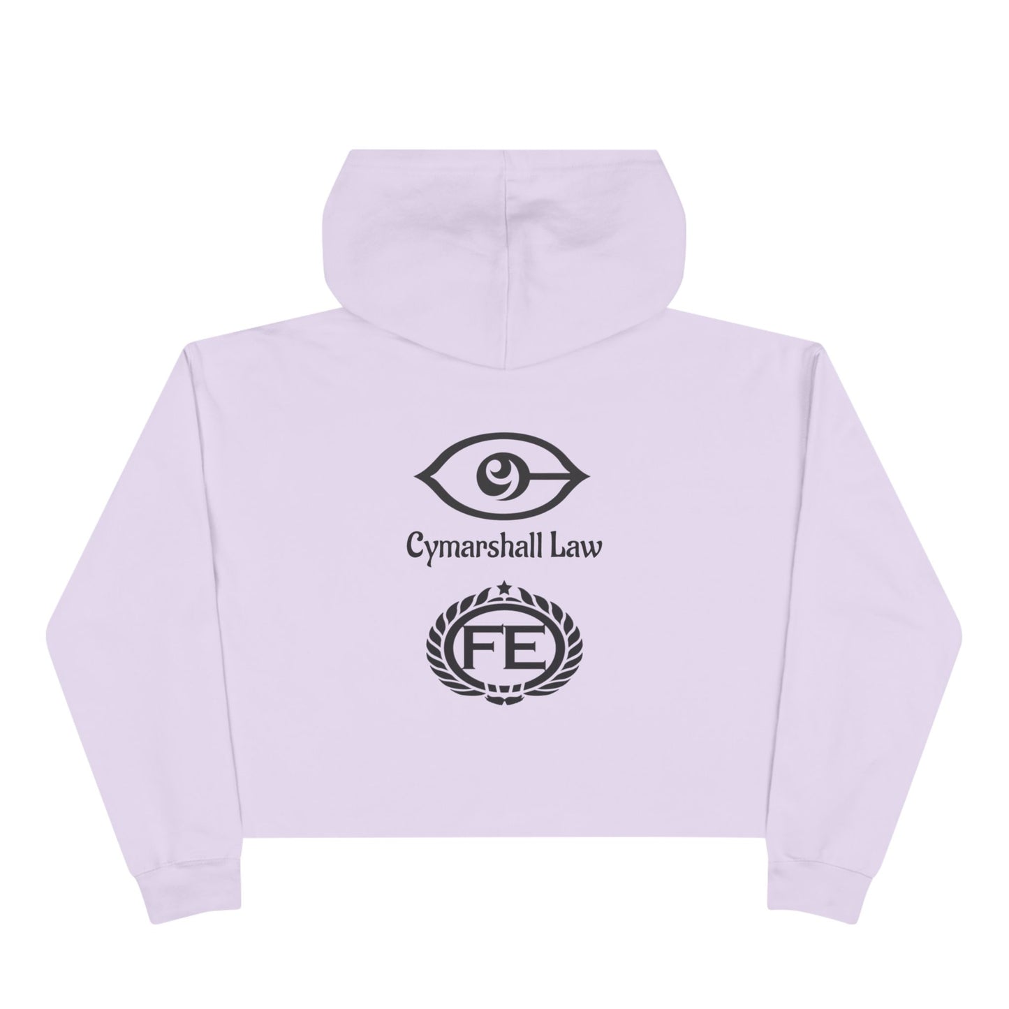 Cymarshall Law Crop Hoodie — Vision Logo Cropped Hoodie ("vision" Front, Cymarshall Law & FE Back)