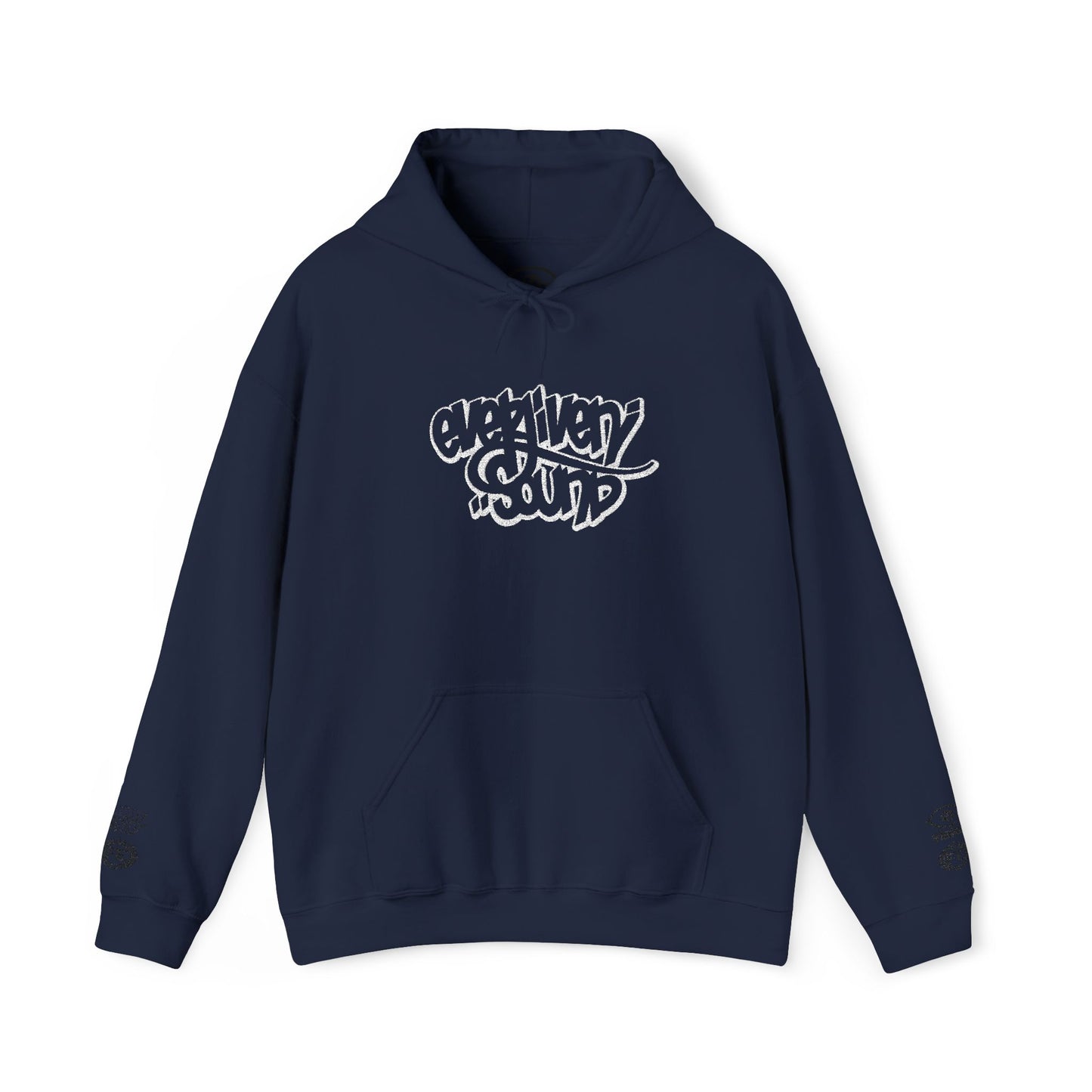 Everliven Sound Embroidery Graf Graphic Hoodie – Minimalist White Eye Design Hooded Sweatshirt