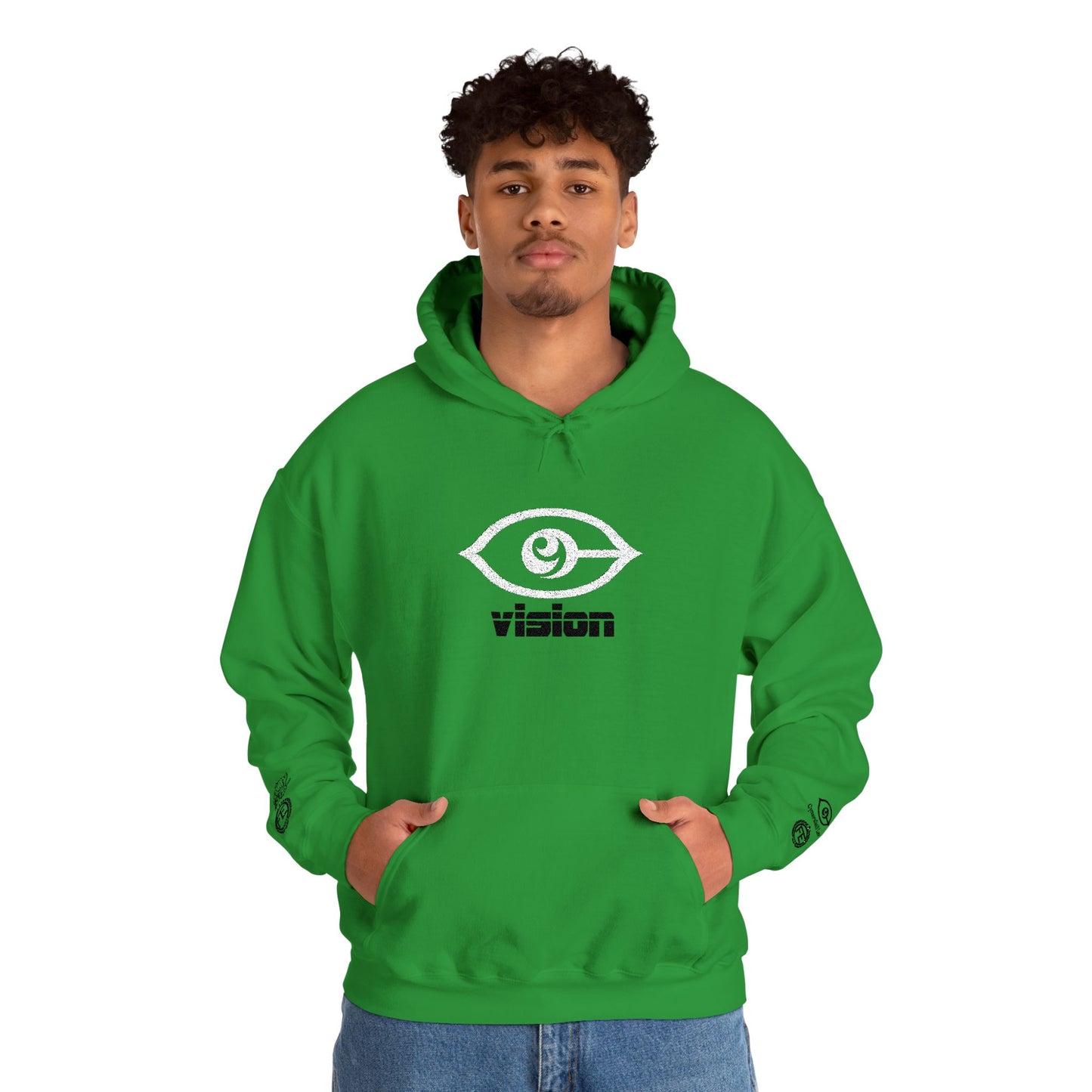 Embroidered Third Eye CyViSion Cymarshall Law Minimalist Hoodie — Small Eye Graphic Streetwear Hoodie