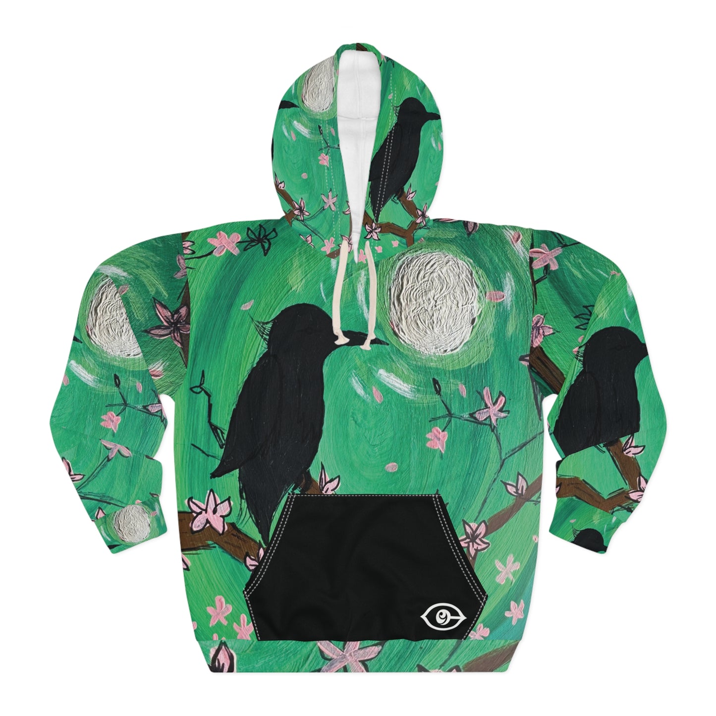 NyVision Black Bird 1 - Unisex Pullover Hoodie (AOP)