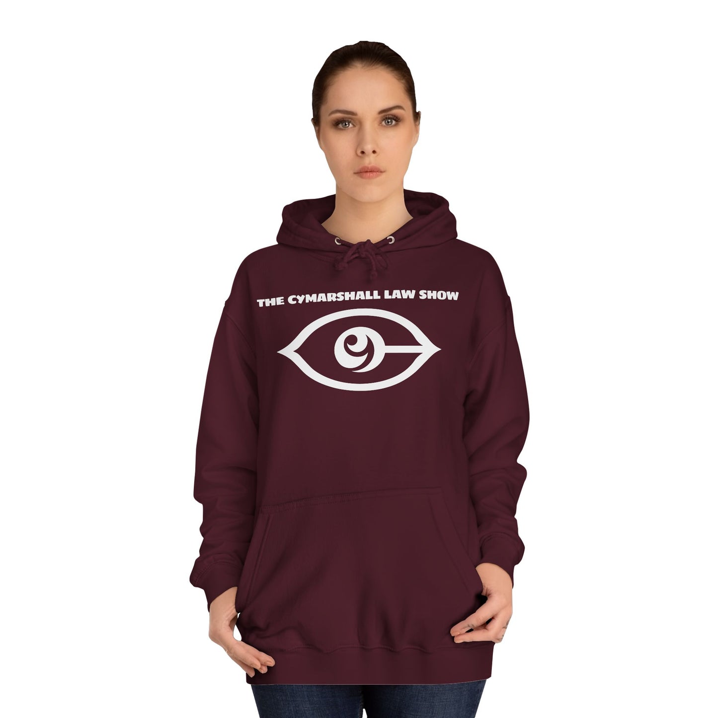 The Cymarshall Law Show (White Logo)Unisex College Hoodie