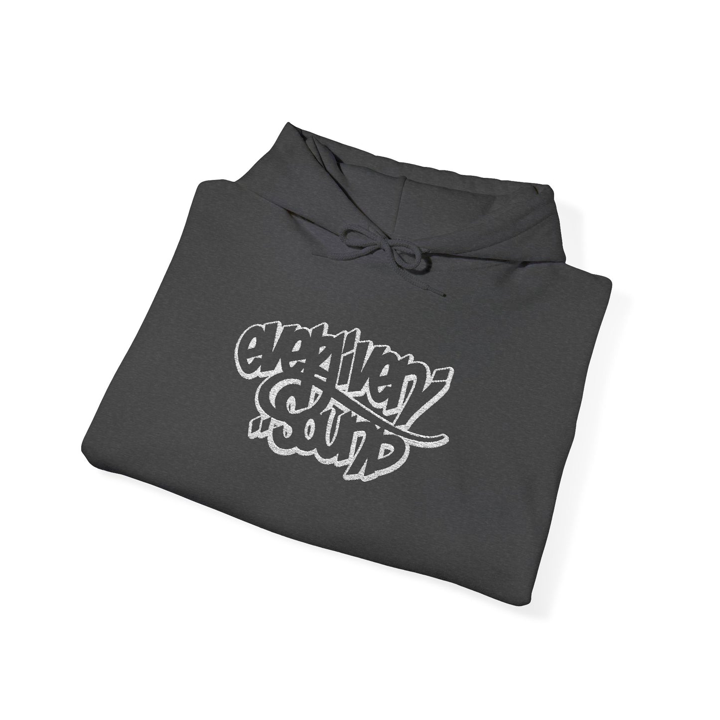 Everliven Sound Embroidery Graf Graphic Hoodie – Minimalist White Eye Design Hooded Sweatshirt