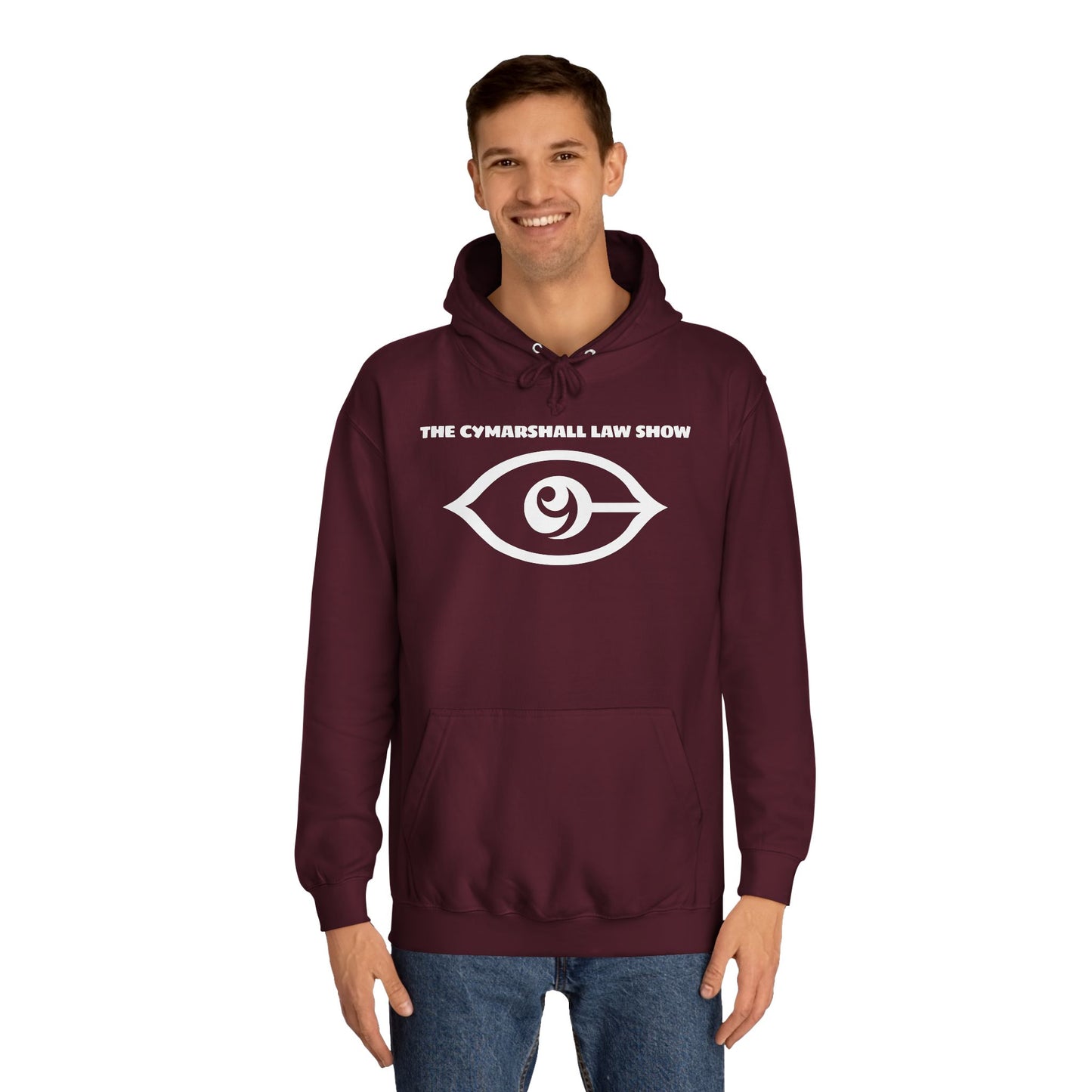 The Cymarshall Law Show (White Logo)Unisex College Hoodie