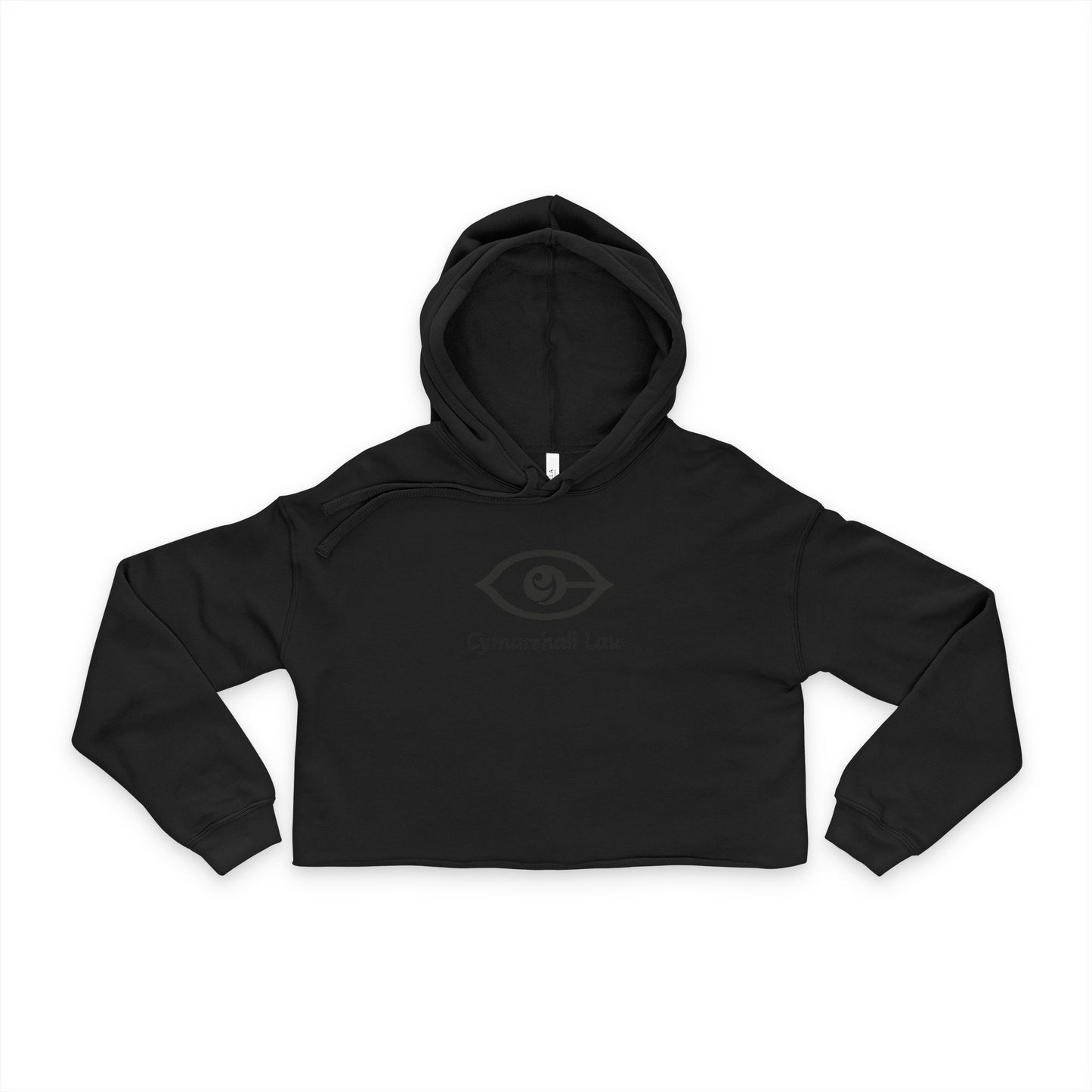 Cymarshall Law Women's Cropped Hoodie with Eye Graphic, Trendy Streetwear Sweatshirt, Stylish Crop Top for Casual Outfits, Gift for Her, Everyday Fashion