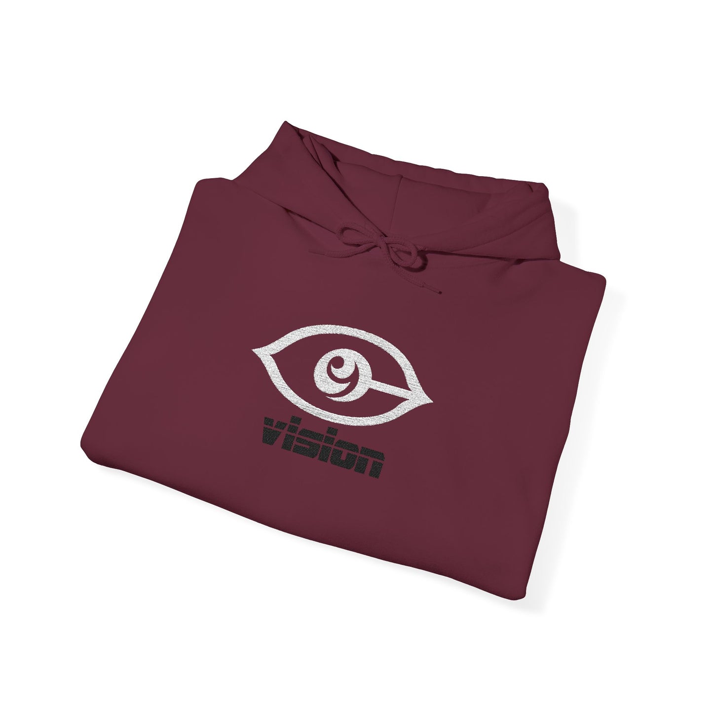 Embroidered Third Eye CyViSion Cymarshall Law Minimalist Hoodie — Small Eye Graphic Streetwear Hoodie