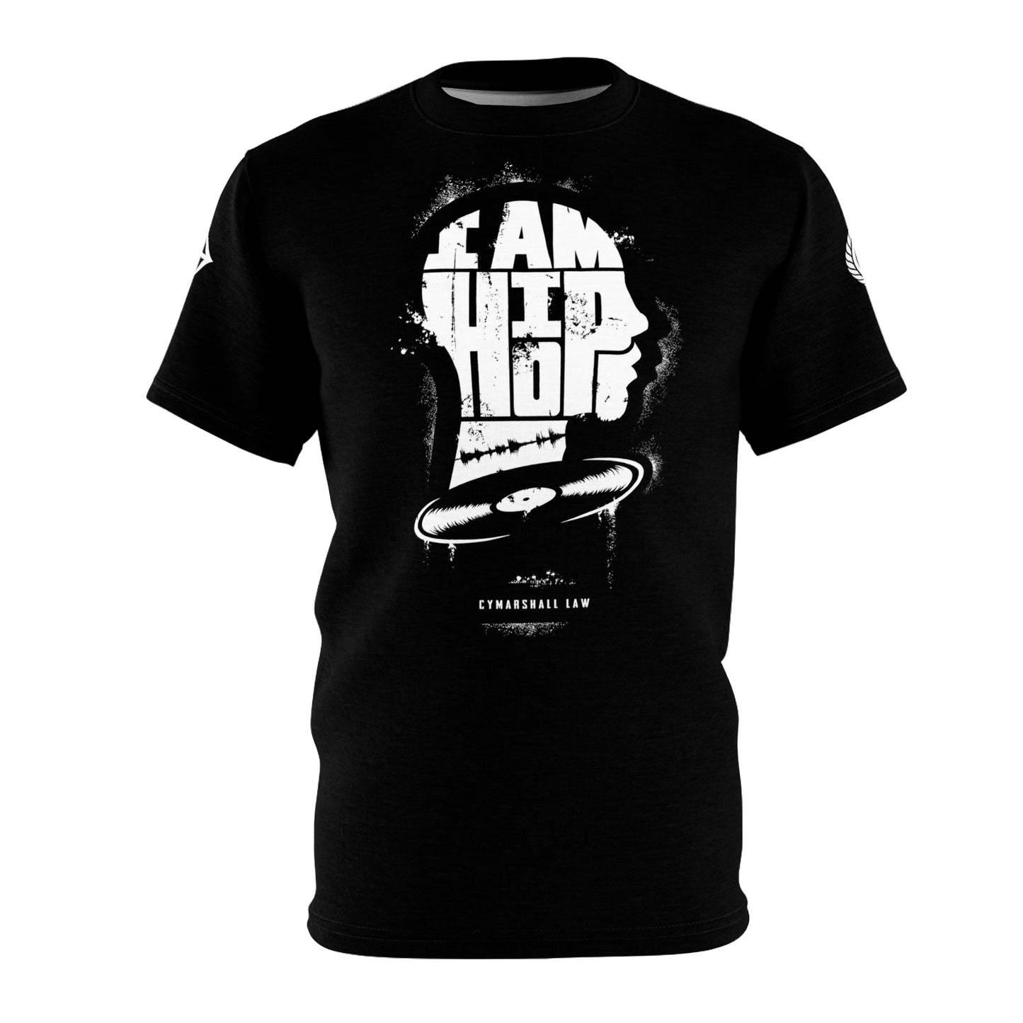 I AM HIP HOP IN THE SOUL - (Black/White) Unisex Cut & Sew Tee (AOP)