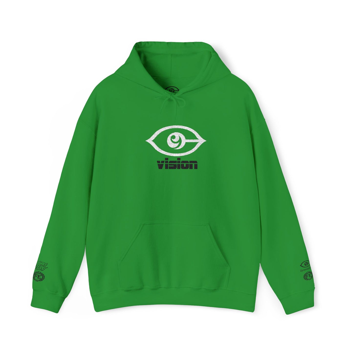 Embroidered Third Eye CyViSion Cymarshall Law Minimalist Hoodie — Small Eye Graphic Streetwear Hoodie