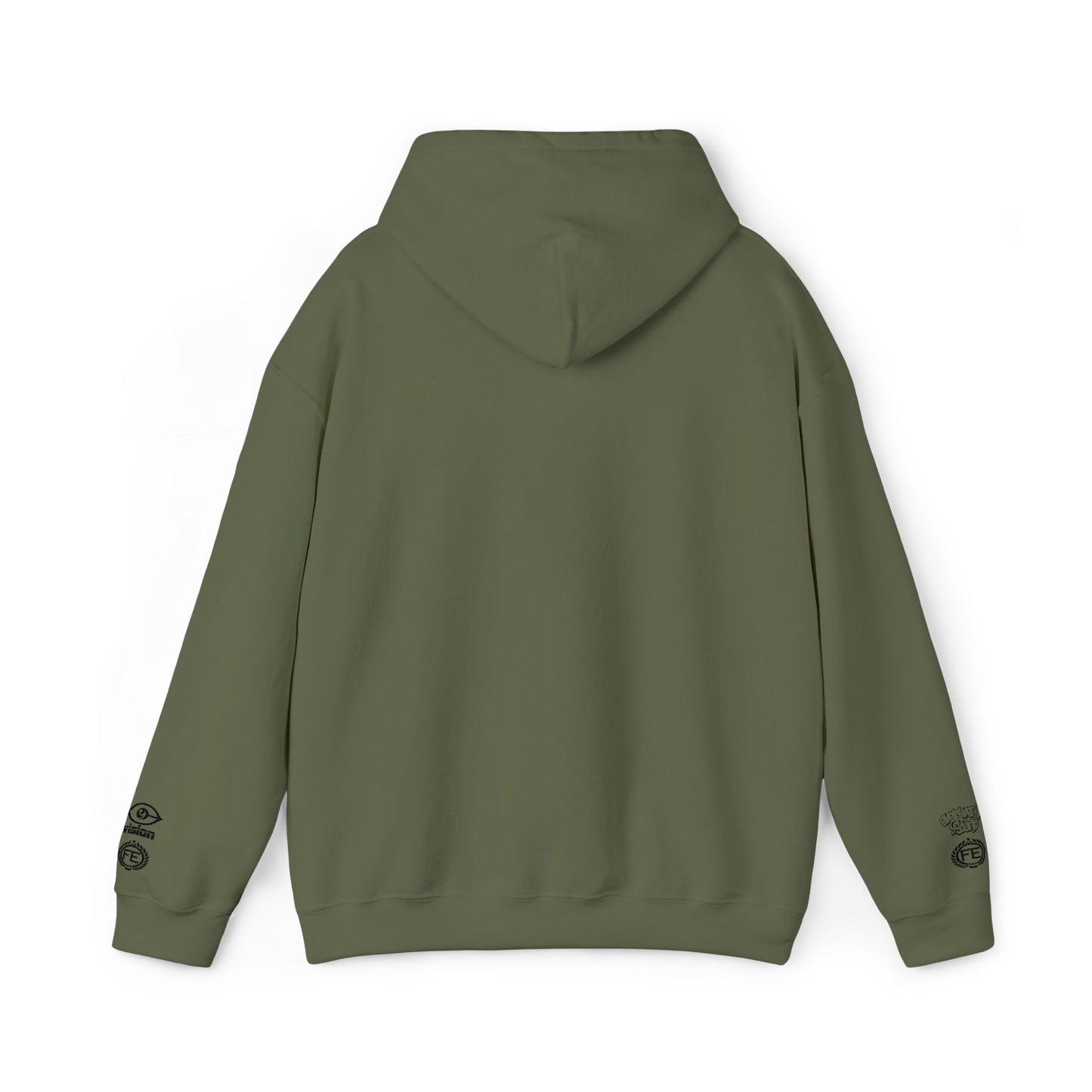 Everliven Sound Embroidery Graf Graphic Hoodie – Minimalist White Eye Design Hooded Sweatshirt
