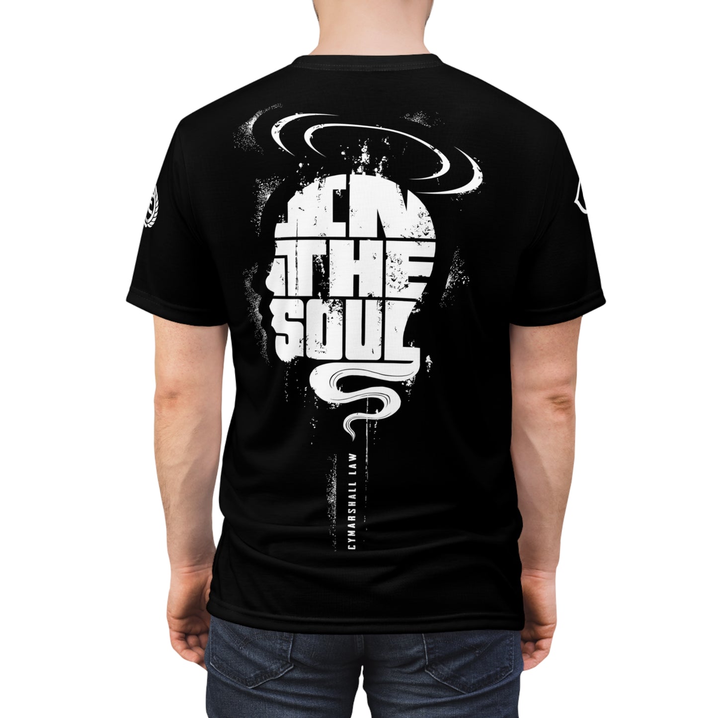 I AM HIP HOP IN THE SOUL - (Black/White) Unisex Cut & Sew Tee (AOP)