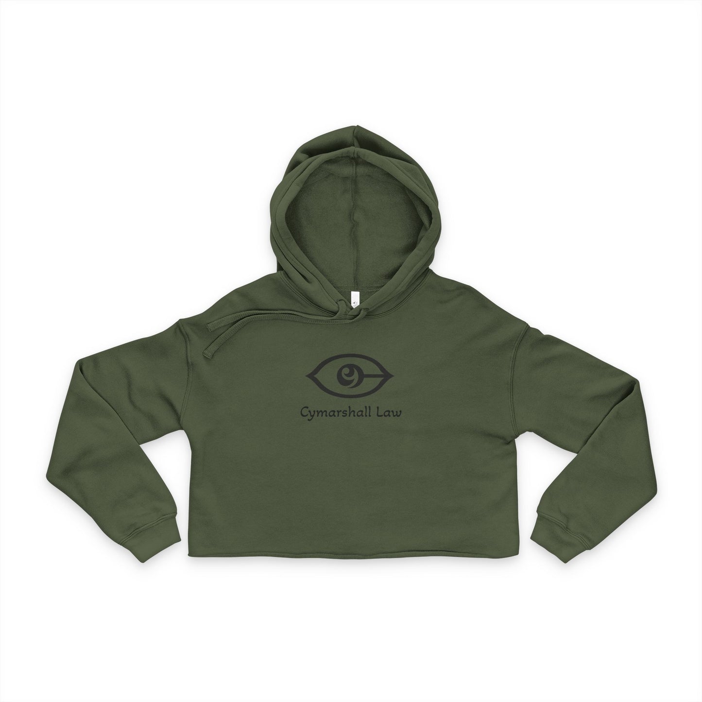 Cymarshall Law Women's Cropped Hoodie with Eye Graphic, Trendy Streetwear Sweatshirt, Stylish Crop Top for Casual Outfits, Gift for Her, Everyday Fashion