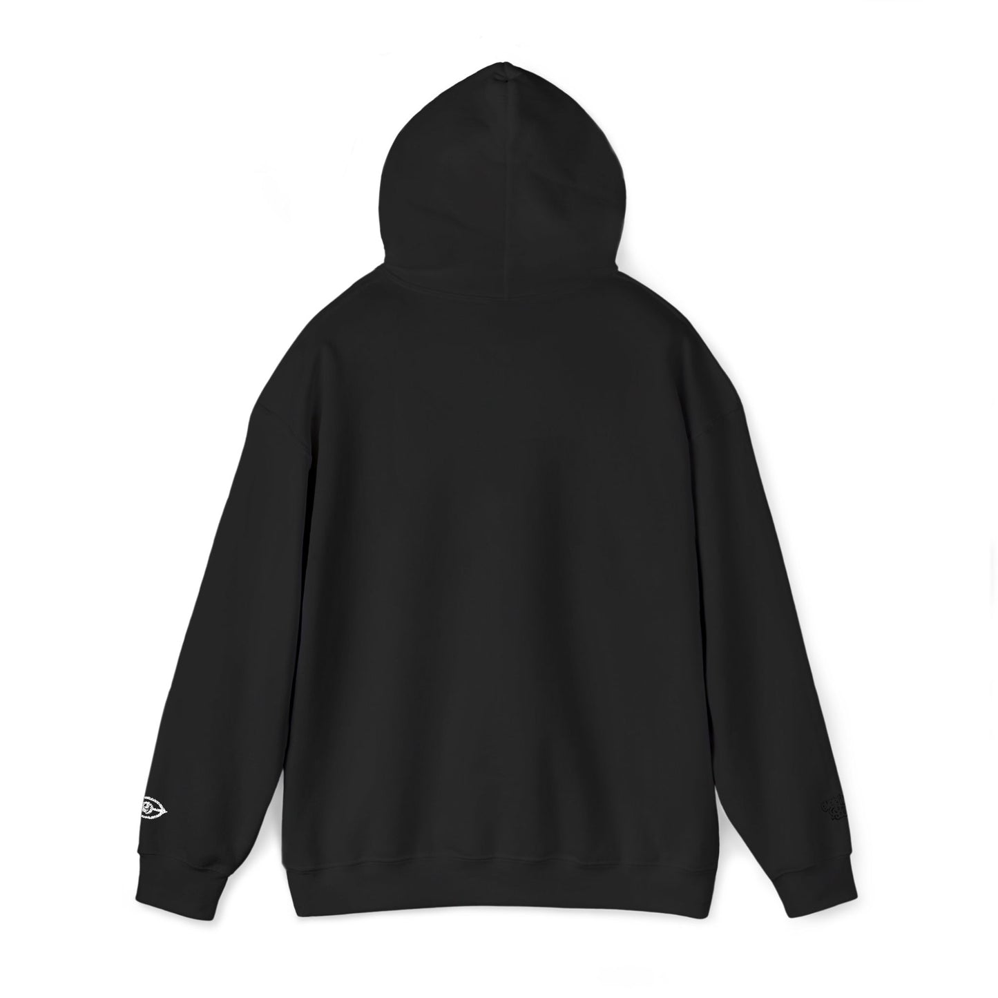 Embroidered Cymarshall Law CyVision Eye Graphic Hoodie – Minimalist White Eye Design Hooded Sweatshirt
