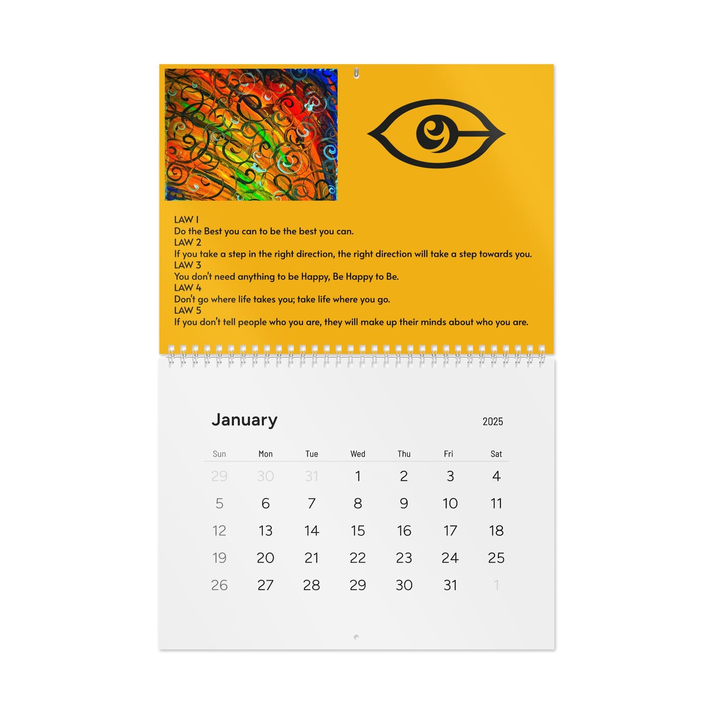 52 Laws of Freedom: A Weekly Guide to Raw Self Expression and Mental Health Wall Calendar (2025)